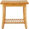 Wicker Shower Bench Stool 330 lbs Capacity with Storage Shelf Natural Wicker